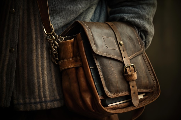 Hombre con una mochila sosteniendo un primer plano de la Biblia