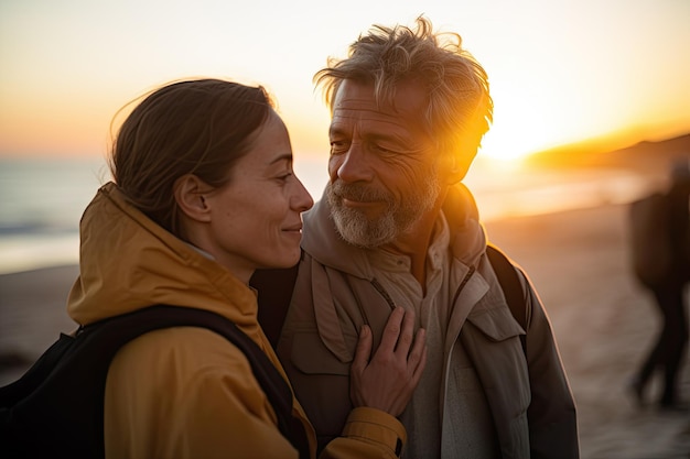 Un hombre y una mujer se están mirando