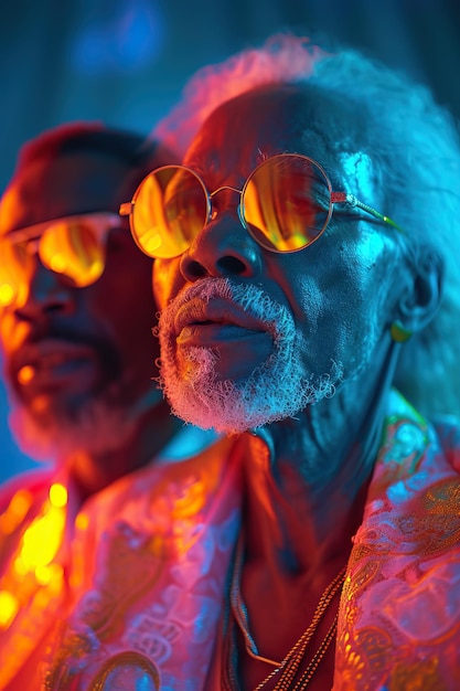 Foto un hombre y una mujer con gafas de sol