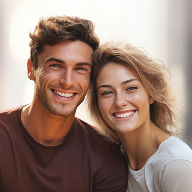 un hombre y una mujer sonriendo para una foto