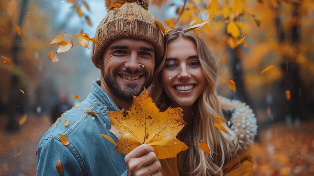 Hombre y mujer sosteniendo una hoja