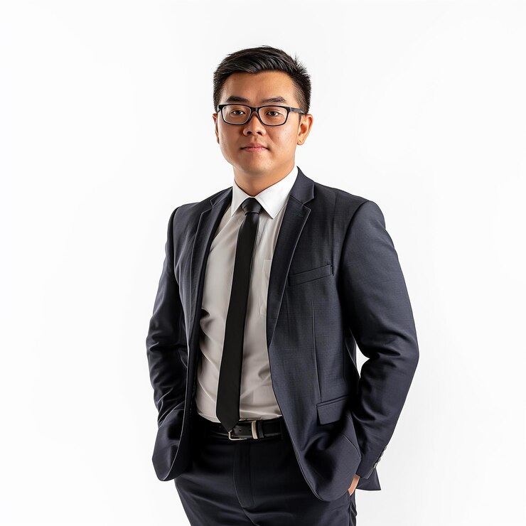 Un hombre de negocios asiático con traje.
