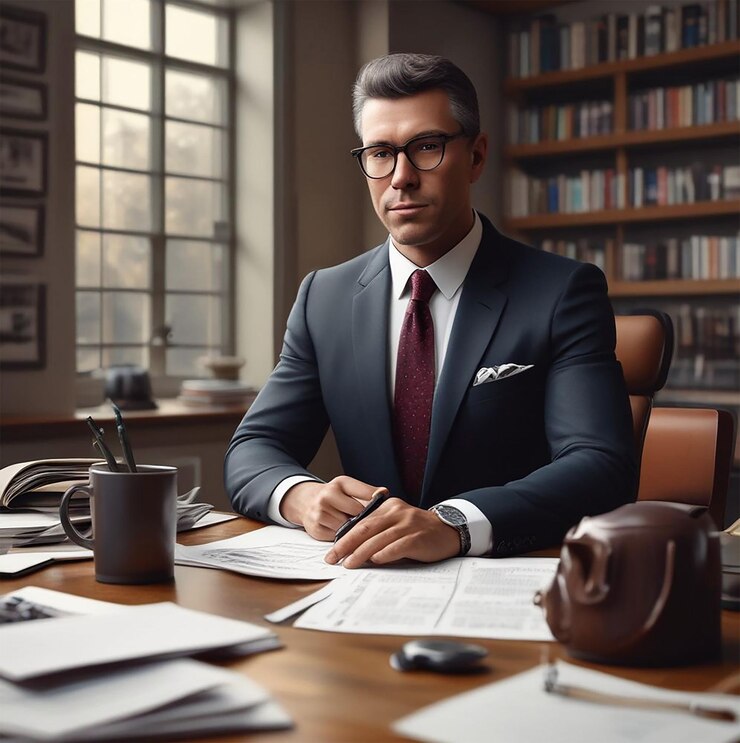 Un hombre de negocios confiado