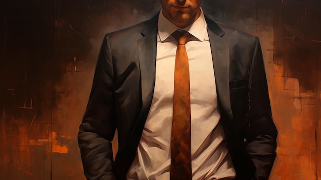 hombre de negocios guapo con corbata en la oficina hombre de negocios con ropa de negocios en traje