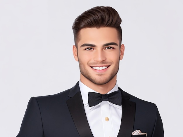 Foto hombre de negocios guapo joven en ropa formal