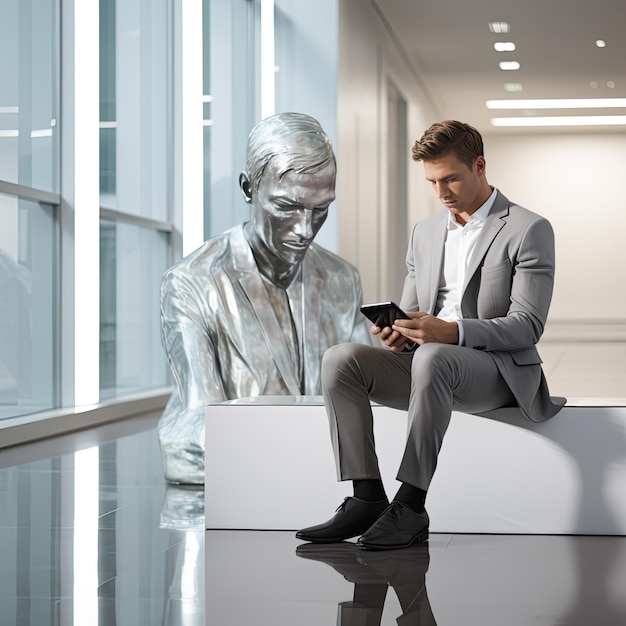 Foto un hombre de negocios ia generativa