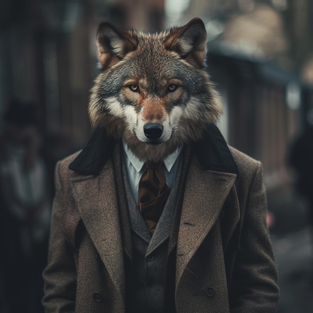 El hombre de negocios lobo.