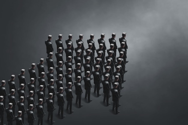 Hombre de negocios de pie ilustración 3D