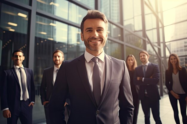 Un hombre de negocios profesional vistiendo un traje de negocios