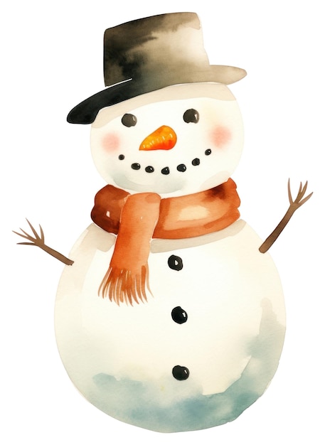 Hombre de nieve de PNG dibujando blanco de invierno