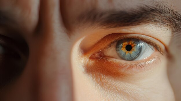 un hombre con ojos azules mirando a la cámara