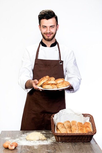 hombre y panadería