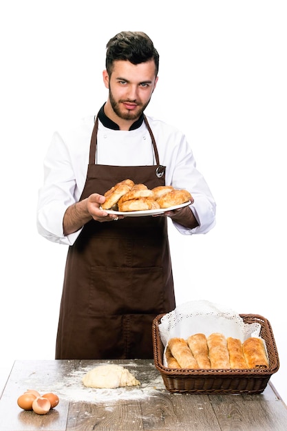 hombre y panadería