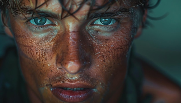 un hombre con pecas en la cara