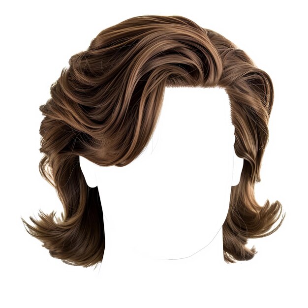 Foto hombre peluca de cabello elegante con diseño de moda aislado ai generativo