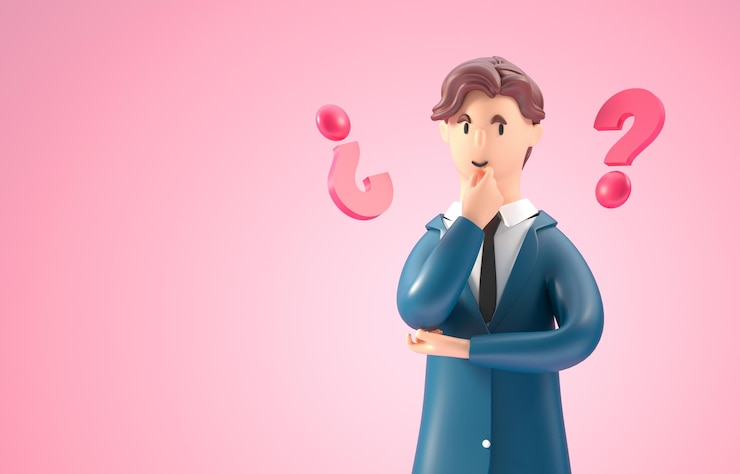 Foto hombre, pensamiento, negocio, 3d, ilustración