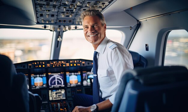 Un hombre de pie frente a un avión