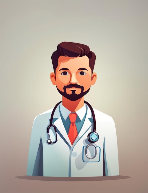 hombre sencillo diseño vectorial doctor plano