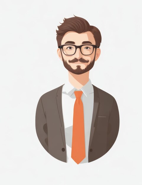 hombre simple lindo diseño vectorial consultores financieros administrador plano