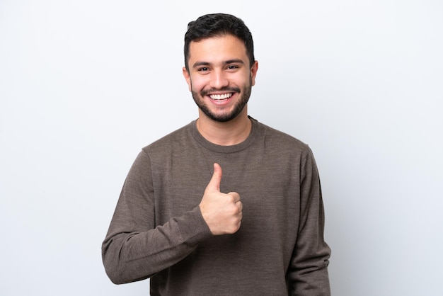 Hombre sobre fondo aislado