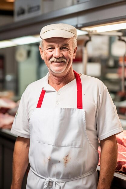 un hombre con un sombrero que dice chef