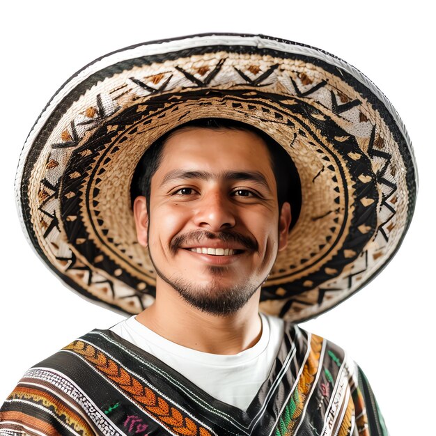 Foto un hombre con un sombrero está sonriendo