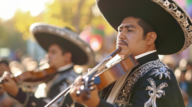 Hombre con sombrero tocando el violín Chico De Mayo.