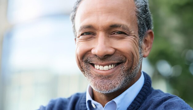 Foto hombre sonriendo a la cámara