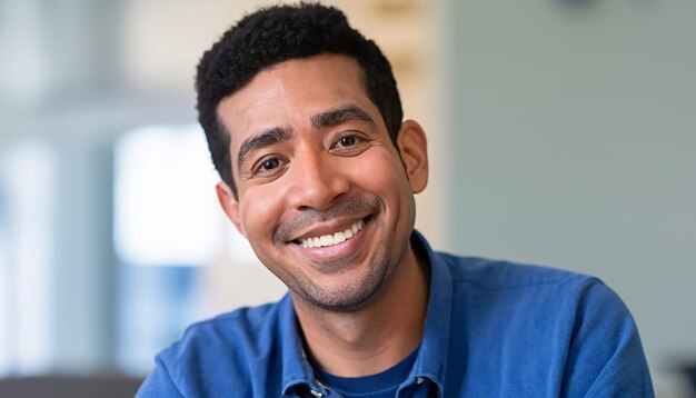 Foto hombre sonriendo a la cámara