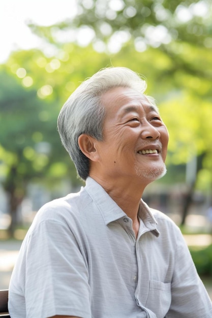 un hombre con una sonrisa en la cara está sonriendo