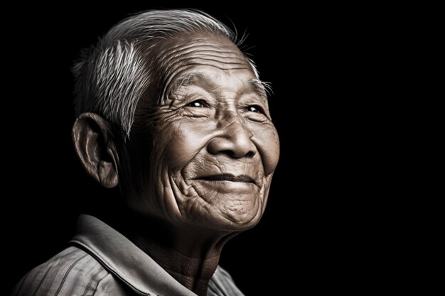 Un hombre con una sonrisa en su rostro