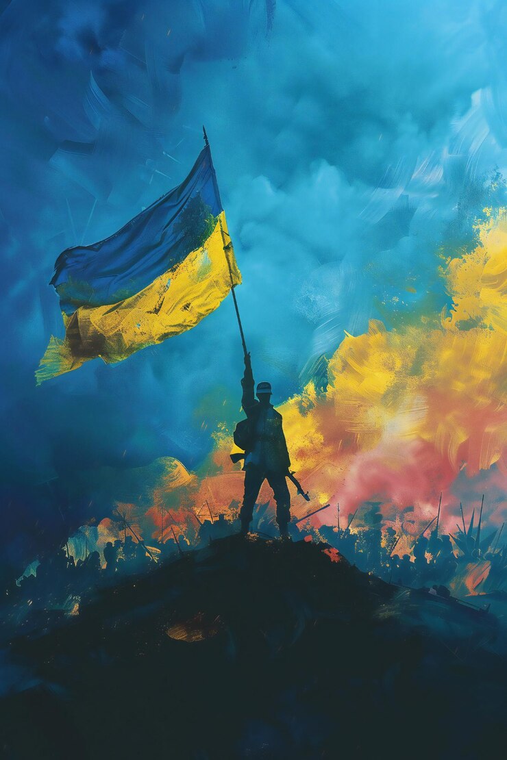 Foto un hombre sosteniendo una bandera que dice "una bandera" en ella