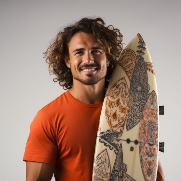 Hombre con una tabla de surf