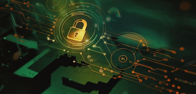 Hombre con tableta en la oficina de seguridad cibernética