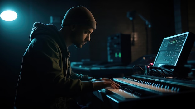 Hombre tocando el piano