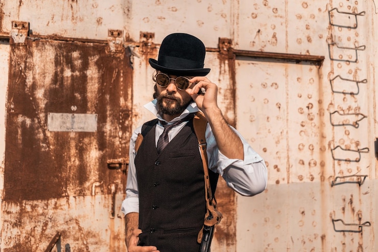 Foto hombre de toda la longitud usando el teléfono móvil mientras está de pie contra la pared