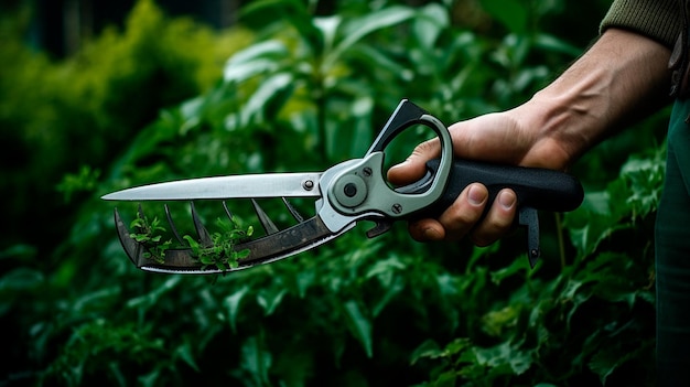 Foto hombre trabajando en el jardín