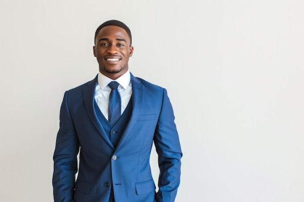 Hombre De Traje Azul Y Corbata