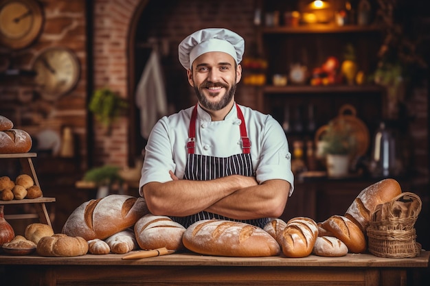 Hombre con traje de chef