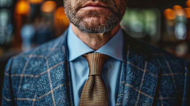 Hombre con traje y corbata IA generativa
