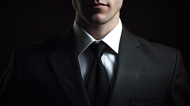 Un hombre con traje y corbata.