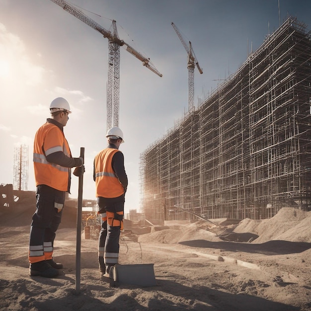 hombre con traje de protección trabajando en un sitio de construcción