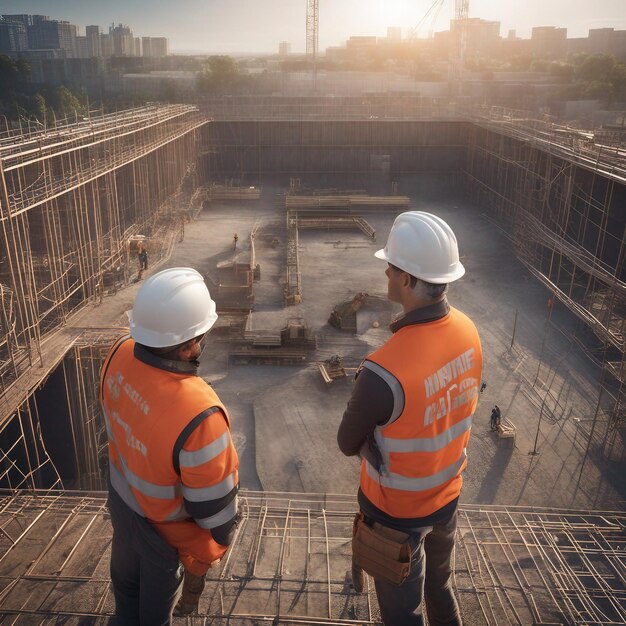 hombre con traje de protección trabajando en un sitio de construcción