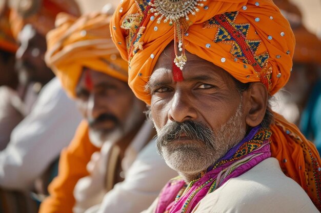 un hombre con un turbante y una barba