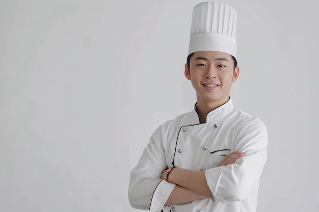 un hombre con un uniforme de chef