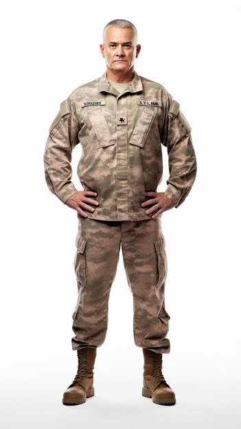 Un hombre con uniforme militar posando para una foto.