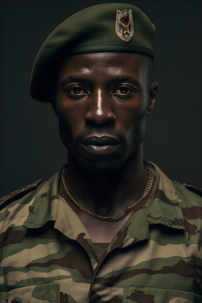 Foto un hombre con uniforme militar