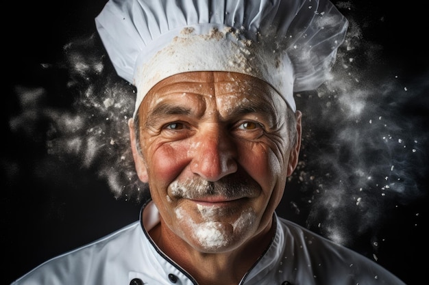 Hombre uniforme persona chef hombre caucásico sombrero de comida adulto ocupación cocinero