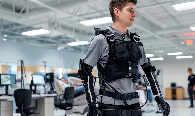 un hombre en un uniforme que dice seguridad en la parte de atrás de su uniforme