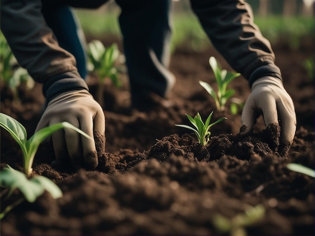 Hombres que trabajan en la agricultura